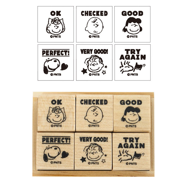 【マラソン中当店ポイント10倍 】 こどものかお スヌーピー 6Pスタンプセット ピー...