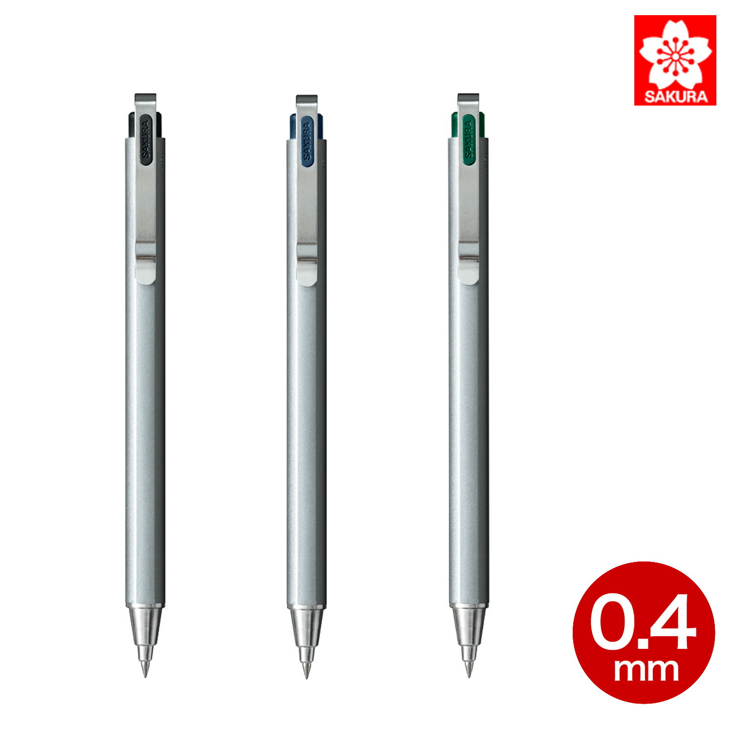 法人のまとめ買い注文歓迎！ 在庫数やお届け時期など、ご不明な点がございましたらお気軽にお問い合わせ下さい！文具|ボールペン|実用ボールペン商品番号：GBR354 ●3色の黒インキから自分好みの黒を選び、個性を表現できます。※掲載の色見本の写真をご参考ください。●光沢感のあるシルバークリップで上質感のあるデザインです。●本体は適度なグリップ感で握りやすいマット素材です。●ペン先は削り出しの金属です。●低重心のため安定した書き心地です。●段階的に細くなるフォルムで筆記面も見やすいです。【メール便可】★当店は多店舗で販売しておりますため、ご注文のタイミングにより、在庫が無くなっている場合もございます。その場合はあらためてご連絡いたしますので、予めご理解くださいますようお願いいたします。★色:49ピュアブラック(ブラック)、43ナイトブラック(ブルーブラック)、40フォレストブラック(グリーンブラック)サイズ:全長145mm、最大径11mm重量:14gボール径:0.4mm材質:頭冠・軸:ABS、クリップ:ステンレス、先栓:真鍮インキ:水性顔料レフィル:R-GBN04※商品の色につきましてはパソコンの環境等により見え方が異なる場合もございます。微妙な色合いについてご不明な点などがございました場合は、お気軽にお問い合わせください。※当店は多店舗で販売しておりますため、ご注文のタイミングにより、在庫が無くなっている場合もございます。その場合はあらためてご連絡いたしますので、予めご理解くださいますようお願いいたします。※製品の仕様は予告なしに変更となる場合があります。予めご了承下さい。※文具メーカー品の発送は日本国内のみとさせていただきます。 海外への転送サービスについてはご利用をお断りさせていただきます。