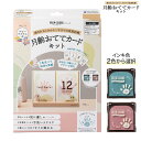 【取り寄せ品】シヤチハタ Shachihata PALM COLORS(パームカラーズ) 月齢おててカードキット ベビーアイテム柄 HPSC-B/H 全2色から選択