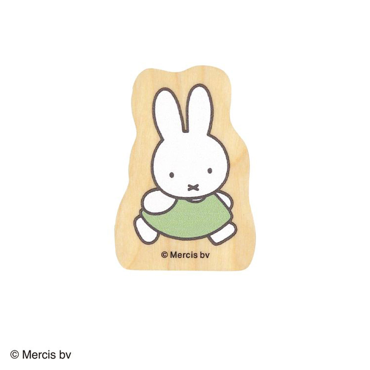 【ブラックフライデーに加え当店期間中 ポイント10倍】 こどものかお ブルーナ ウッドピーススタンプ ミッフィー 011 2011-011 グリーンのワンピース