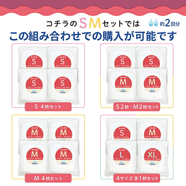 【5の倍数の日ポイント10倍】 オルカル 大人用おむつ 薄型 紙オムツ 紙パンツ オーガニックコットン 2回吸収 S サイズ お試し4枚セット 介護 男性用 女性用 災害 S〜Mから選択4枚セット printus-10052333 ビッツ&ボブ サンプル画像2