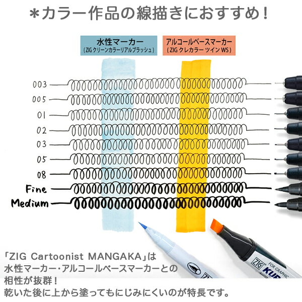 ���� Kuretake ZIG CARTOONIST MANGAKA 005 CNM-005-010 BLACK