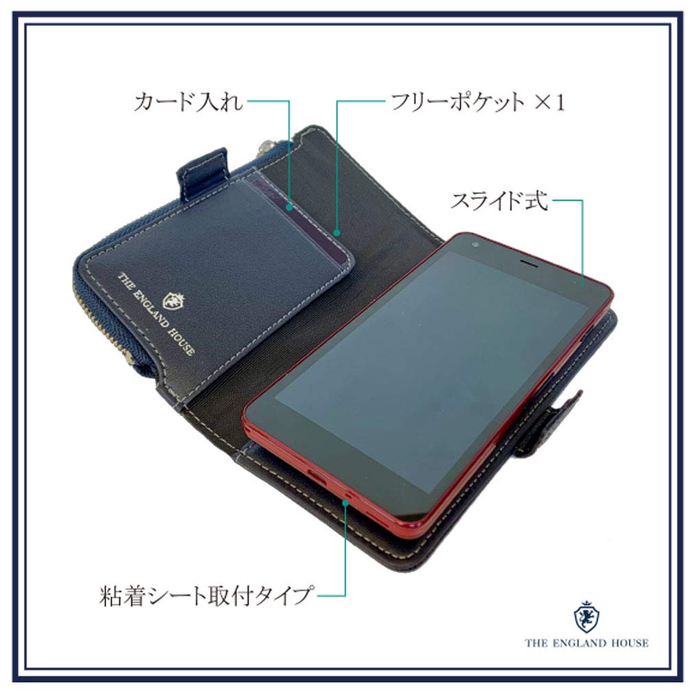 スマホケース 本革 イングランドハウス スライド式スマホケース ほぼ全機種対応型 小銭入れ付 財布 カードも入る 使いやすい プチプラ 軽い 安い 可愛い 薄い IY0002F