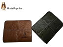 Hush Puppies 財布 メンズ ハッシュパピー 二つ折り財布 メンズ 本革 ゴートレザー ラウンドファスナー キャッシュレス プチプラ 学生 社会人 軽量 父の日 ギフト