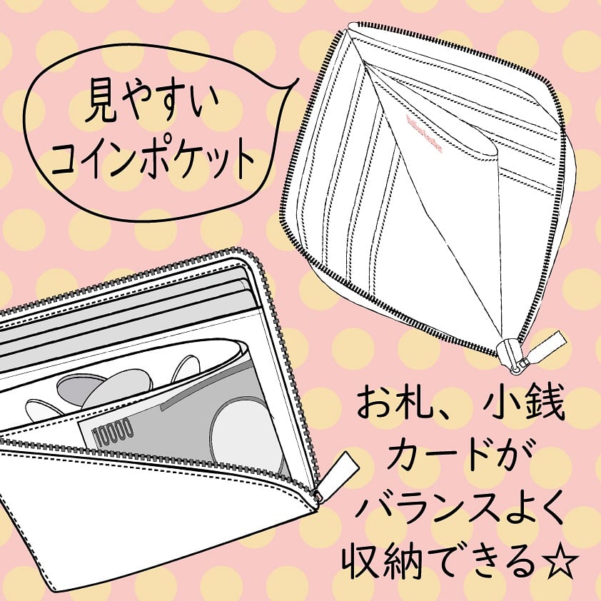 二つ折り財布 ステンドグラス L字ファスナー ...の紹介画像2