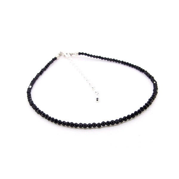 天然石 Silver925 ブラックスピネル アンクレット ブレスレット パワーストーン レディース メンズ ギフト 誕生日 プレゼント