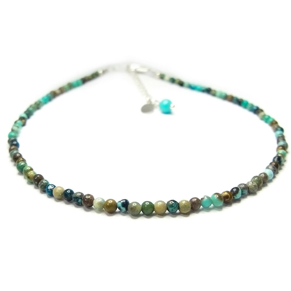 天然石 Silver925 ターコイズ アンクレット トルコ石 パワーストーン レディース メンズ ギフト 誕生日 プレゼント