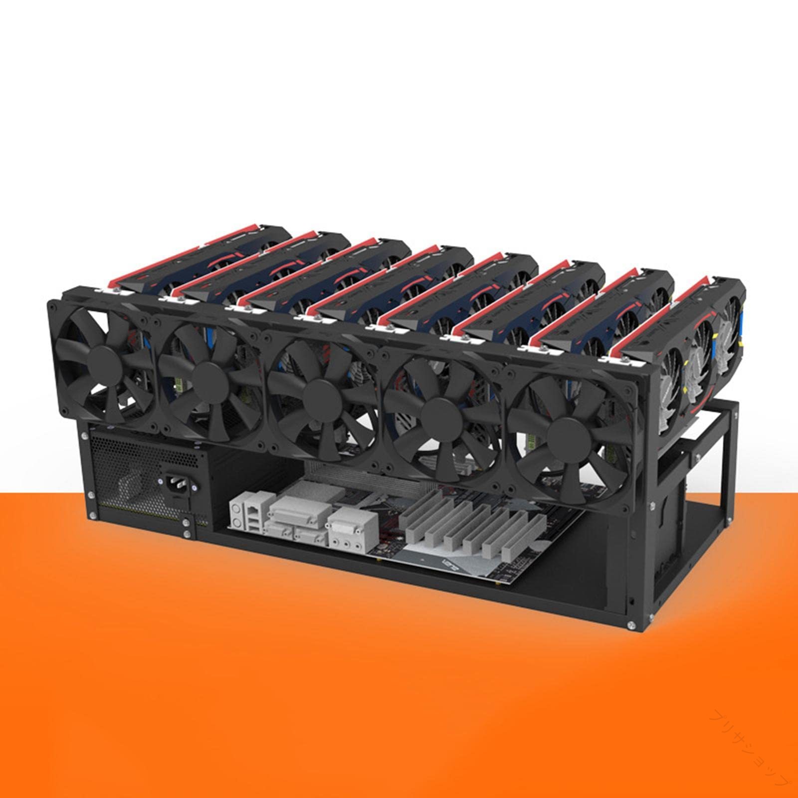 GPUマイニングリグフレーム 6 8 GPU オープンエア コンピューターケース マイナーアクセサリーツール フレームのみ 取り付け簡単 エアフロー 良好 軽量 耐久性 高性能 マイニングリグケー