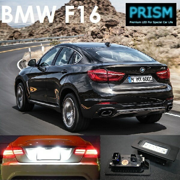 BMW X6 F16 LED ナンバー灯 ライセンスランプ 純正交換型 キャンセラー内臓 ブラックアルミヒートシンク搭載 一年保証付
