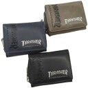 THRASHER 三つ折り財布 メンズ コンパクト 小銭入れ付き ロゴ入り(4)