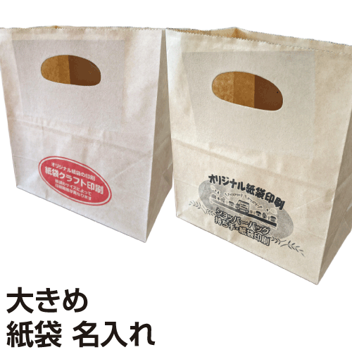 持ち手 紙袋 印刷 大きめ 店名 名入れ 手提げ 持ち帰り