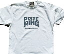 PRIZE RING プライズリング　ボクシングTシャツ　白／グレー　Lサイズ存在感のある厚さ0.8mmのフエルト・プリント コットン100% 2