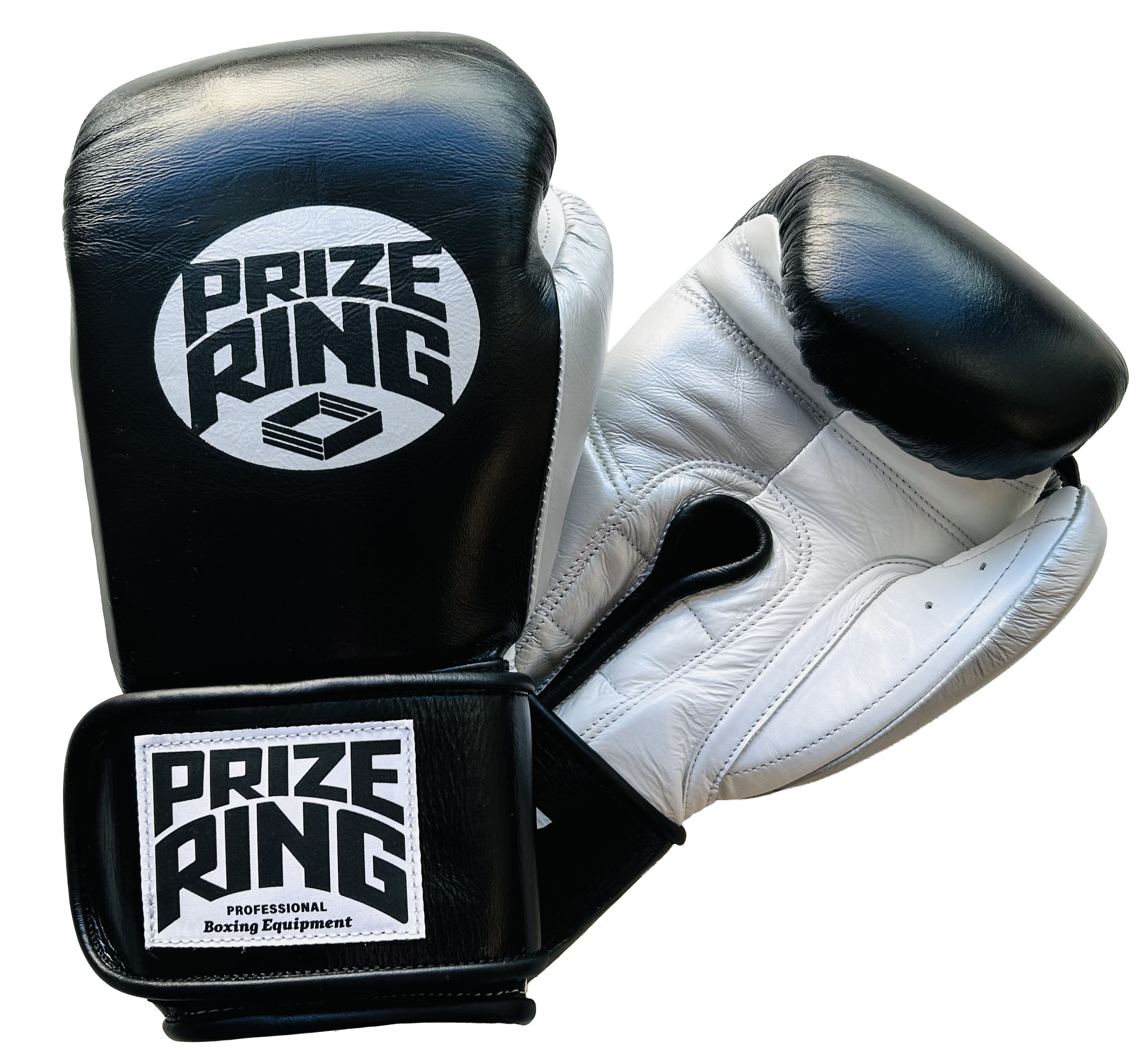 PRIZE RING ボクシンググローブ “Professional SS” 黒/シルバー 14oz,16oz