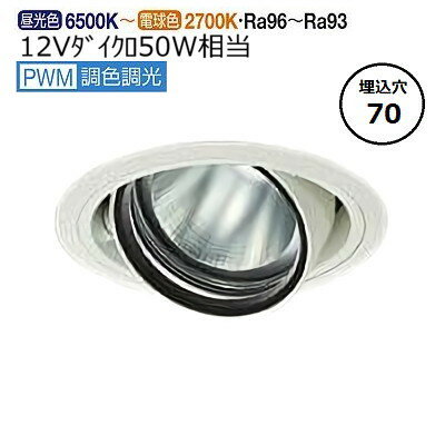 大光電機 ユニバーサルダウンライト LZD-9094FWW4 Φ70 12Vダイクロ50W相当 高演色 PWM調色調光 工事必要 大光電機 ユニバーサルダウンライト LZD-9094FWW4 Φ70 12Vダイクロ50W相当 高演色 PWM調色調光 工事必要