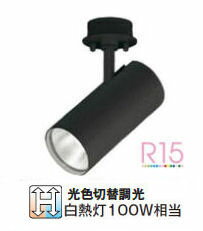 オーデリック 直付用スポットライト 屋内用 光色切替調光 OS256556R 工事必要