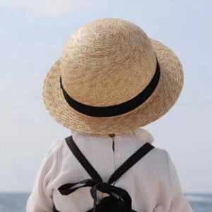 女の子 男の子 麦わら帽子 UVカット 紫外線対策 つば広 春夏 子供 キッズ おしゃれ 可愛い 折りたたみ たためる 日よけ 日焼け防止 カンカン帽 漁師の帽子