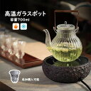 【送料無料】鶴首 耐熱ガラス ティーポット 茶こし付き ガラス製ポット カップ 銅製 持ち手 ジャンピング 紅茶ポット フルーツティー 花茶 工芸茶 ハーフティー に ガラス急須 健康茶器 直火対応仕様 耐高温 低温 大容量700ml 手作り ティーポット 敬老日 母の日 ギフト