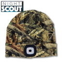 帽子 メンズ レディース 防水ニット帽 LEDライト付 迷彩柄 ナイトスカウト KNS0011NIGHT SCOUT LED Beanie ビーニー Sportsmans Collection