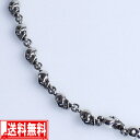 スカル 55cm メンズネックレス シルバー925【smtb-F】 送料無料