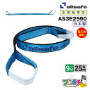 【メーカー直送】AS3E2590 スリングベルト 幅25mm 9m ベルト荷締機 3等級JIS規格品 allsafe オールセーフ 玉掛け 繊維スリング 吊り上...