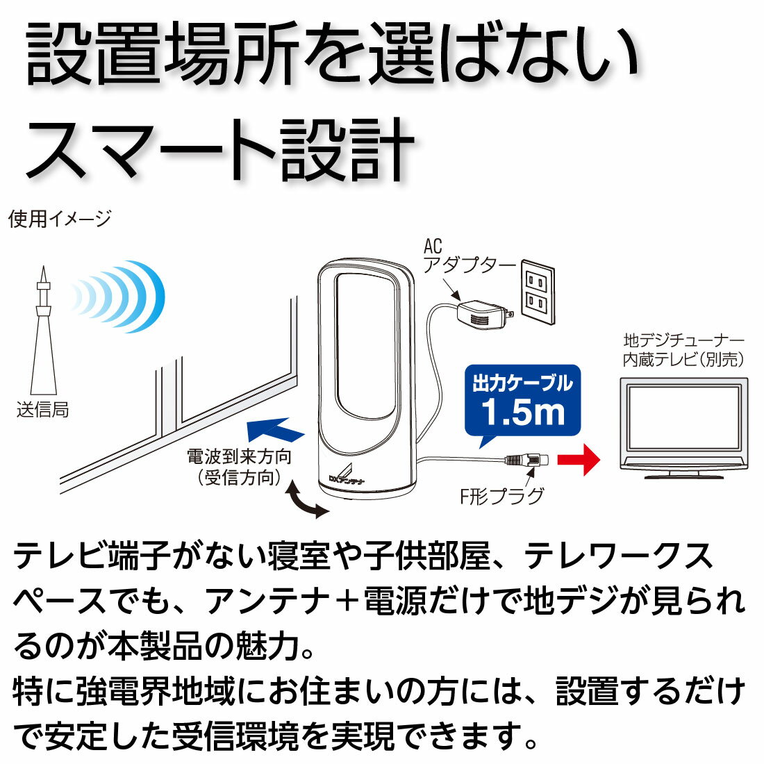 ��5�ΤĤ����ۡڼ���ʡ� US120 UHF���⥢��ƥ� �֡���������¢ �ʥ��ڡ����߷� �ϥǥ�13��52ch�б� ���ų��ϰ���� �����Υ����֡���������� �ƥ��ü������ DX����ƥ�