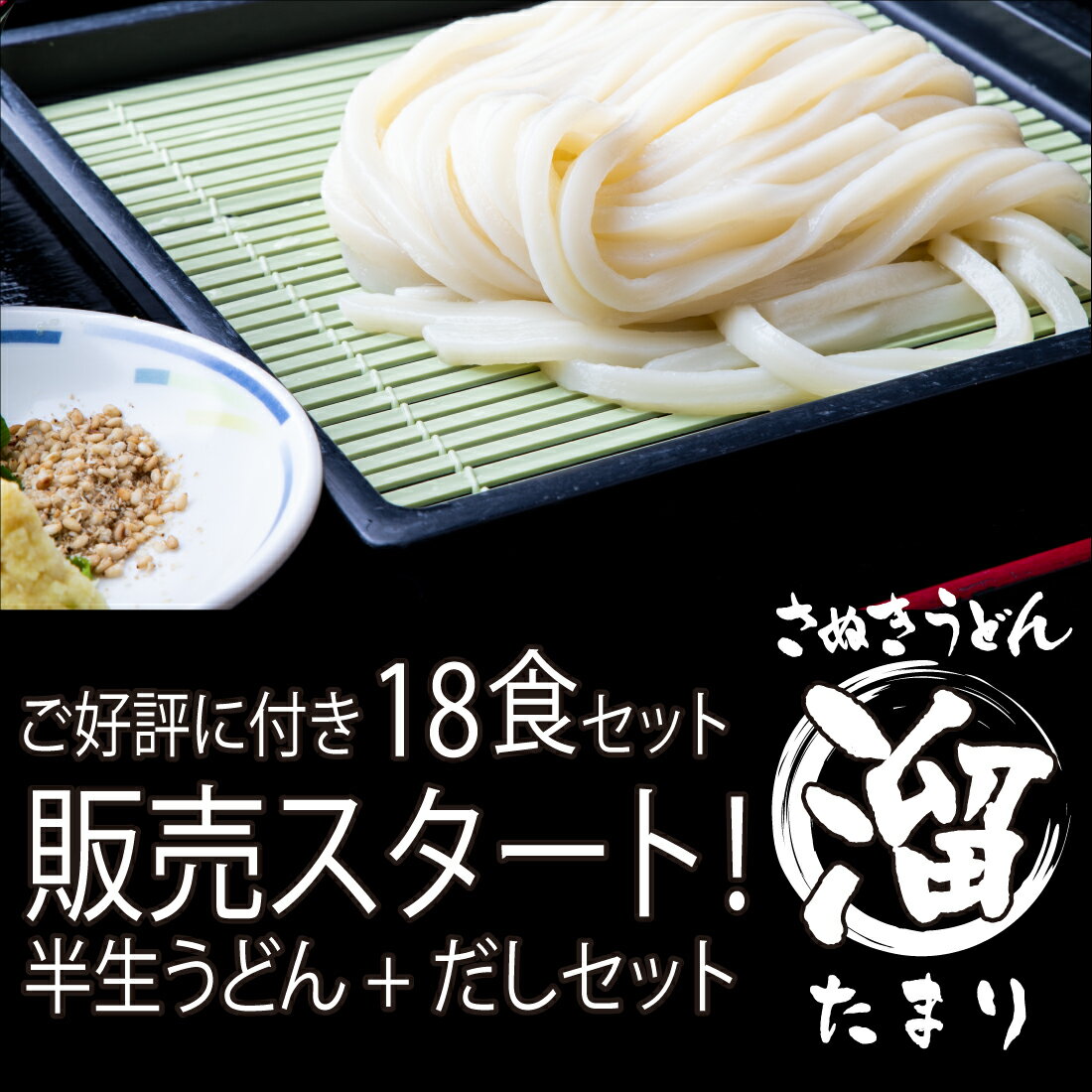 さぬきうどん「溜（たまり）」18人前 | 半生うどん 讃岐うどん だし つゆ付き 香川 半生 うどんセット グルメ 東かがわ 本場さぬきから直送 送料無料 母の日 父の日