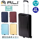 スーツケース A.L.I アジアラゲージ 旅行 ハードケース ファスナーケース 折りたたみ スリム 軽量 買い物カート キャリー カート Locobox 3〜4...