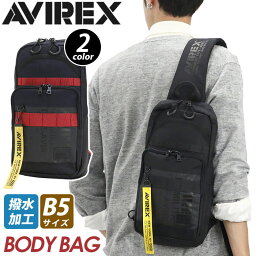 アヴィレックス ボディバッグ AVIREX アビレックス メンズ レディース ボディ バッグ ワンショルダー ワンショルダーバッグ ショルダー 中学生 高校生 学生 大人 B5 通学 通勤 サブバッグ シンプル カジュアル アウトドア ブラック SUPER HORNE ス―パーホーネット AVX601