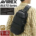 【7/10限定★2人に1人最大全額Pバック!】 アヴィレックス ボディバッグ AVIREX アビレックス メンズ レディース ボディ バッグ レザー ワンショル...