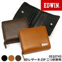 エドウイン 財布 EDWIN 0510743 BDレザー R-ZIP 二つ折財布 メンズ レディース ユニセックス ウォレット カード入れ コインケース 男女兼用 中学生 高校生 大人 かっこいい メンズウォレット 黒 ブラック シンプル おしゃれ 人気 流行 22269253