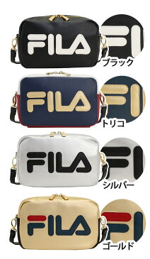 ショルダーバッグ FILA フィラ ショルダー ミニショルダー 斜め掛け 小さめ バッグ ミニサイズ サブバッグ レディース 女子 女の子 女性 かわいい ロゴ スポーティ 人気 シルバー ゴールド 合皮 ヨコ型 スクエア 中学生 高校生 大学生 10代 20代 クリスタル シリーズ 7594