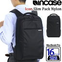 リュック メンズ Incase インケース リュックサック デイパック ビジネスバッグ 黒リュック 通勤 通勤用 通学 黒 かばん A4 B4 MacBook Pro 16インチ PC対応 Apple ノートPC PC収納 人気 アイコン スリム パック ナイロン Icon Slim Pack Nylon(4)