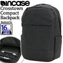 Incase インケース リュック 正規品 メンズ ビジネスバッグ ビジネスリュック リュックサック バックパック ビジネス カバン 通勤 通学 仕事 学校 黒リュック ブラック 黒 MacBook Pro 16インチ A4 B4 22L Crosstown Compact Backpack 137243053005
