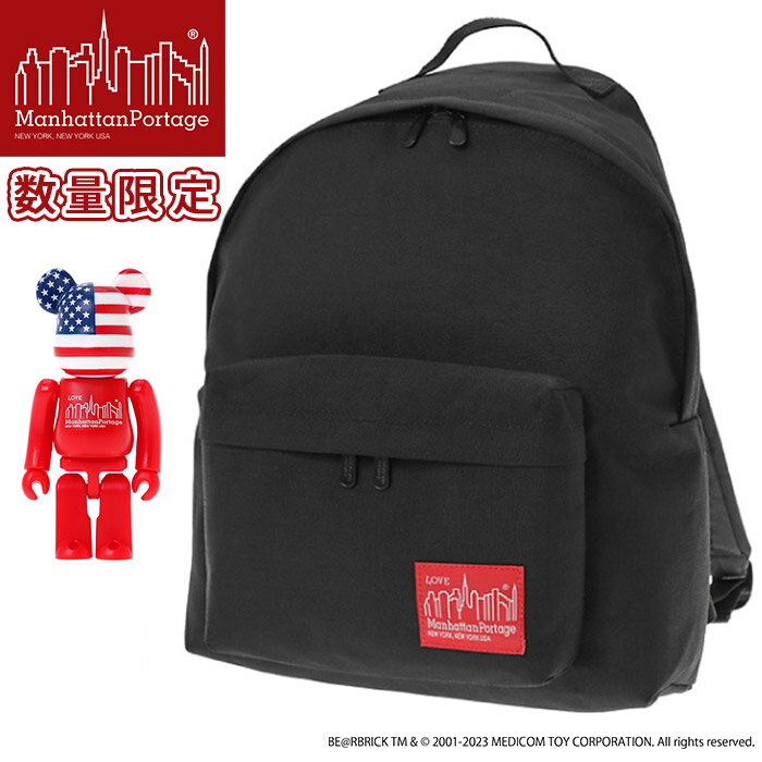 ManhattanPortage }nb^|[e[W bN 胂f BERBRICK xAubN Ki bNTbN fCpbN obNpbN Y fB[X jZbNX ʋ ʊw bN ubN  A4 Big Apple Backpack w MP1210BE@RBRICK23