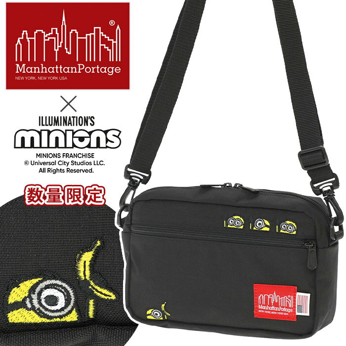 樂天商城 - 【P10倍】 ManhattanPortage マンハッタンポーテージ ショルダーバッグ 限定モデル 正規品 ミニオン ショルダー ミニショルダー レディース メンズ ユニセックス ブラック 黒 かわいい 軽量 MP1404L2MNOS