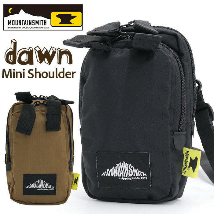 樂天商城 - MOUNTAINSMITH マウンテンスミス ショルダーバッグ ミニショルダー＆ポーチ 縦型 ショルダー 斜めがけ 肩掛け サブバッグ はっ水 軽い 無地 ロゴ メンズ コンパクト ミニ 約1L おしゃれ 人気 かっこいい 大人 学生 フェス 旅行 黒 ブラック dawn shoulder MSTC-0003