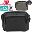ショルダーバッグ new balance ニューバランス スクエア 横型 ショルダー バッグ 肩掛け 斜め掛け コンパクト サブバッグ スクエア 軽い かばん レディース メンズ 男女兼用 通学 通勤 おしゃれ 学生 社会人 大人 中学生 高校生 ロゴ 4.5L 黒 ブラック B5 LAB55676(4)