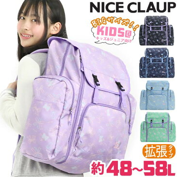 【2019年モデル入荷★】 リュック サブリュック ナイスクラップ キッズリュック NICE CLAUP 子供リュック ハーネス付き ジュニア リュックサック 小学生 女の子 かわいい 女子 修学旅行 臨海学舎 宿泊学習 宿泊行事 旅行 大容量 合宿 林間学校 NC365