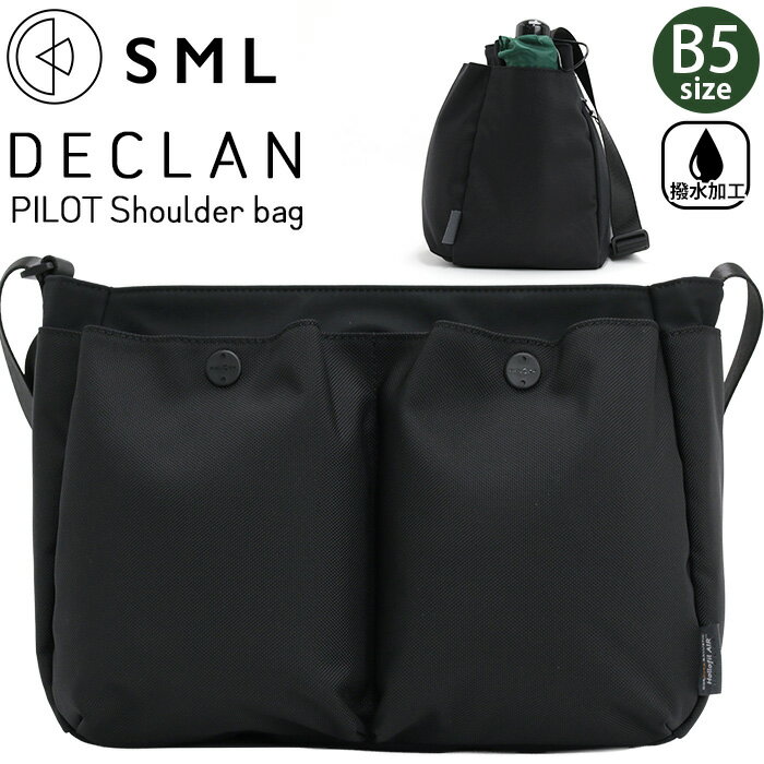 樂天商城 - 【P10倍】 ショルダーバッグ SML エスエムエル PILOT SHOULDER BAG 撥水 ショルダー 肩掛け ななめ掛け B5 ナイロン 軽量 丈夫 頑丈 バッグ スクエア レディース メンズ 男女兼用 通学 通勤 おしゃれ 人気 DECLAN K905053