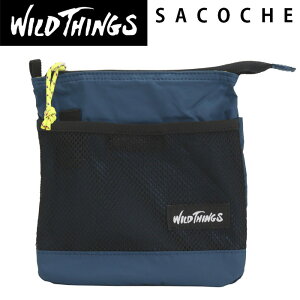 WILD THINGS ワイルドシングス サコッシュ 正規品 ショルダーバッグ 斜めがけ 小さめ サコッシュショルダー サコッシュバッグ ショルダー メンズ レディース 男女兼用 ナイロン ポーチ ブラック ショルダーポーチ サコッシュS WT-380-0082