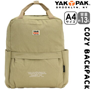 【SALE】 YAKPAK ヤックパック リュックサック バックパック デイパック トート トートリュック キャンバス メンズ レディース 男女兼用 A4 13L 軽量 丈夫 おしゃれ バッグ かばん 学生 大人 コージーバックパックCOZY BACKPACK 9325305