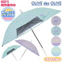 オリーブデオリーブ 長傘 キッズ OLIVEdesOLIVE キッズ傘 雨晴兼用 傘 雨傘 日傘 かさ カサ 女の子 女子 UVカット はっ水 抗菌 子ども用 ...