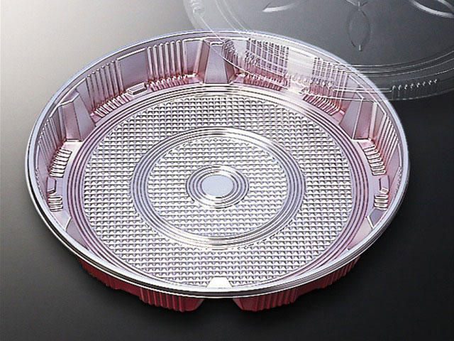 【10枚入セット】使い捨て容器 寿司 Dxすし桶 4 業務用 業者 透明蓋付 中央化学 710