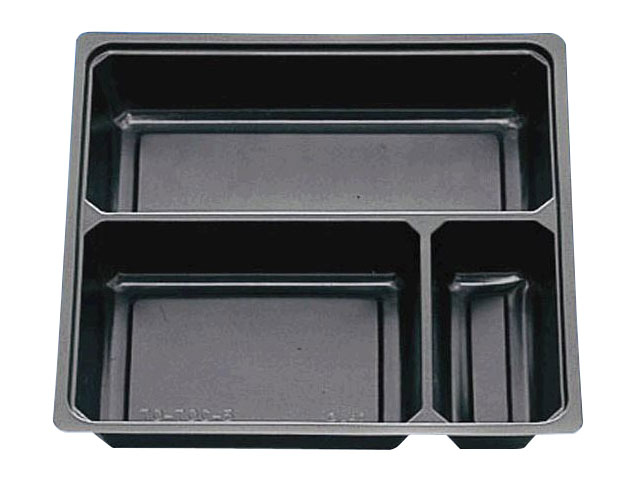【300枚入/ケース】中仕切 テイクアウト 70-70C-3 黒 食品容器 弁当用 中仕切りのみ 北原産業 仕切り容..