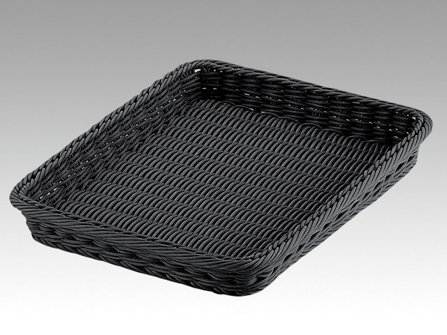 【1枚入/バラ】BB-410-BKベーカリーバスケット 40型 ブラック ラタンバスケット 食洗機対応 パン用 00302400 プロステ