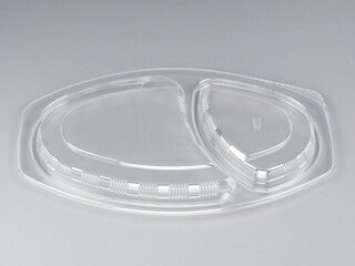 【50枚入/バラ】テイクアウト 使い捨て容器 BFカレー内6 嵌合蓋 業務用 業者 U字穴 シーピー化成 カレー容器 食品容器 396320