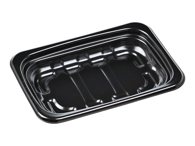 【25枚入/バラ】使い捨て容器 BOX-26-18(37)本体 黒 255×180×37mm 業務用 業者 テイクアウト エフピコ 462639