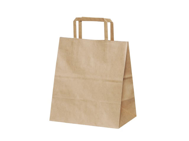 【200枚入/ケース】 手提げ袋 紙手提袋 H平2214 未晒無地 220×140×250mm パックタケヤマ 紙袋 00557640 プロステ