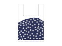 【1000枚入/ケース】 レジ袋 和風柄Uバッグ 群青 小 パックタケヤマ ビニール袋 00563500 プロステ