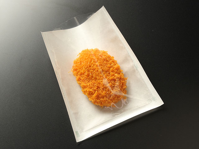 【100枚入/バラ】 惣菜袋 エコテトラ150 晒【weeco】 180×150mm パックスタイル 耐油 平袋 揚げ物 平袋..